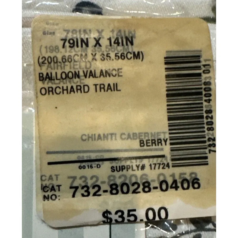 NEW Waverly Orchard Trail-Berry Balloon Valance‎ 79